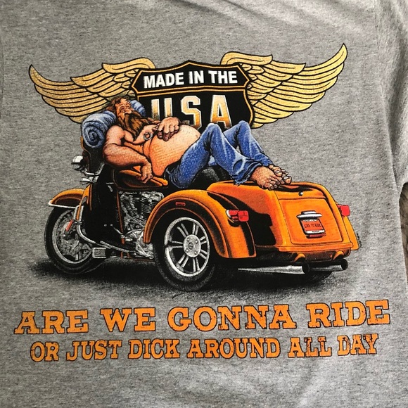 Comedic Biker Tshirt - Picture 3 of 3